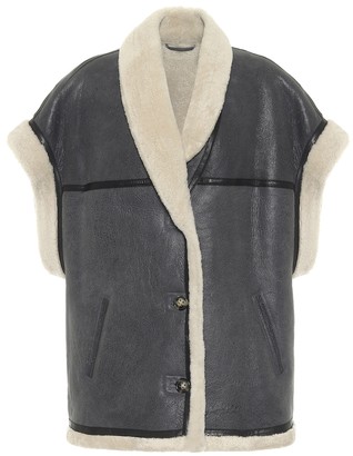 Isabel Marant, Ãtoile Adelia leather and shearling vest
