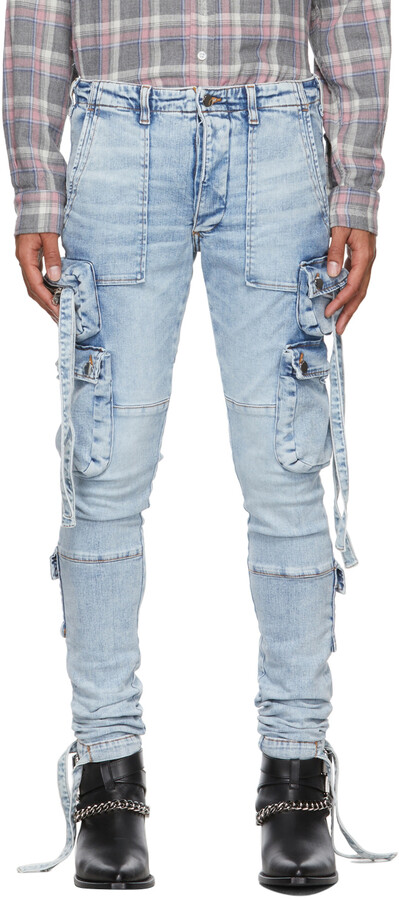 Amiri Blue Tactical Cargo Jeans - ShopStyle