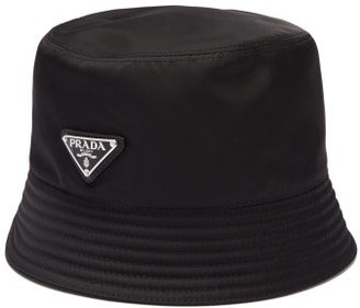 Prada Logo-plaque Nylon Bucket Hat - Black