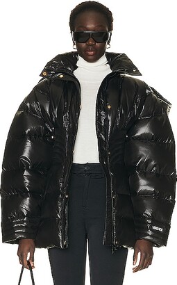 Versace La Greca print puffer jacket - ShopStyle