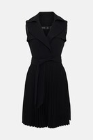 Thumbnail for your product : Karen Millen Sleeveless Pleated Skirt Trench Dress