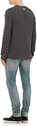 RtA Men's Gothic-Embroidered Cashmere Sweater