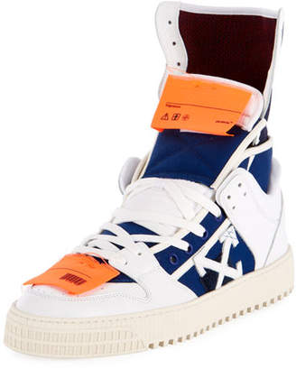 Off-White Men's High 3.0 Leather High-Top Sneakers