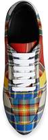 Thumbnail for your product : Burberry Tartan Cotton Sneakers