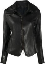 Thumbnail for your product : Masnada Zipped Leather Jacket
