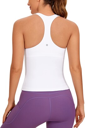 CRZ YOGA Women's Butterluxe Workout Tank Tops with Built in Bra