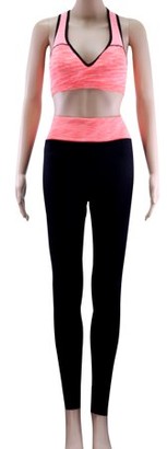 Acappella Womens High Waist Yoga Pants Tummy Control Workout Running 4 Way Stretch Yoga Leggings Orange - X Large