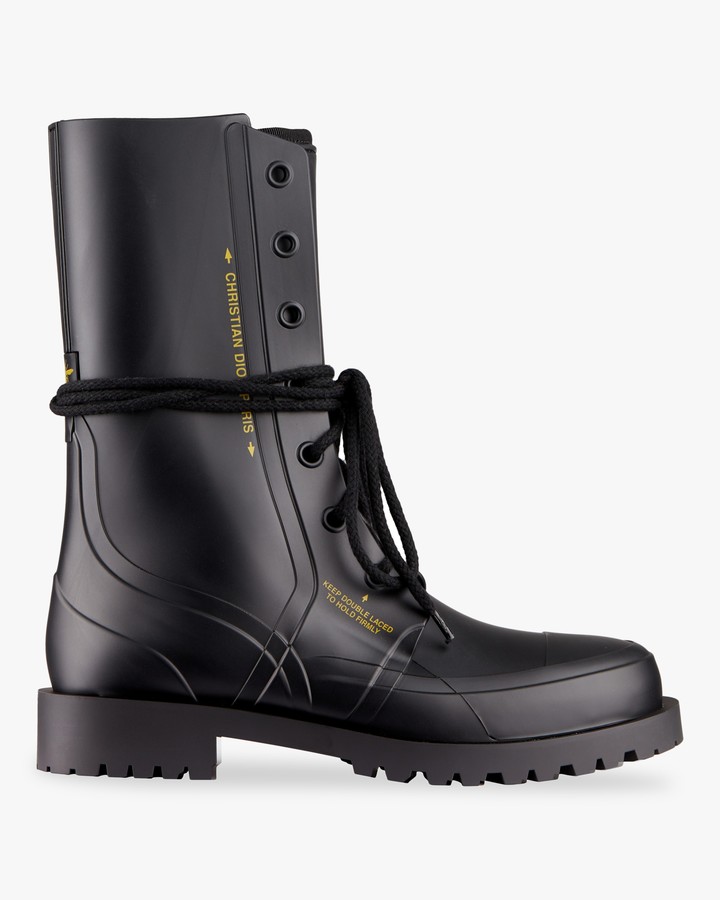 dior rubber combat boots