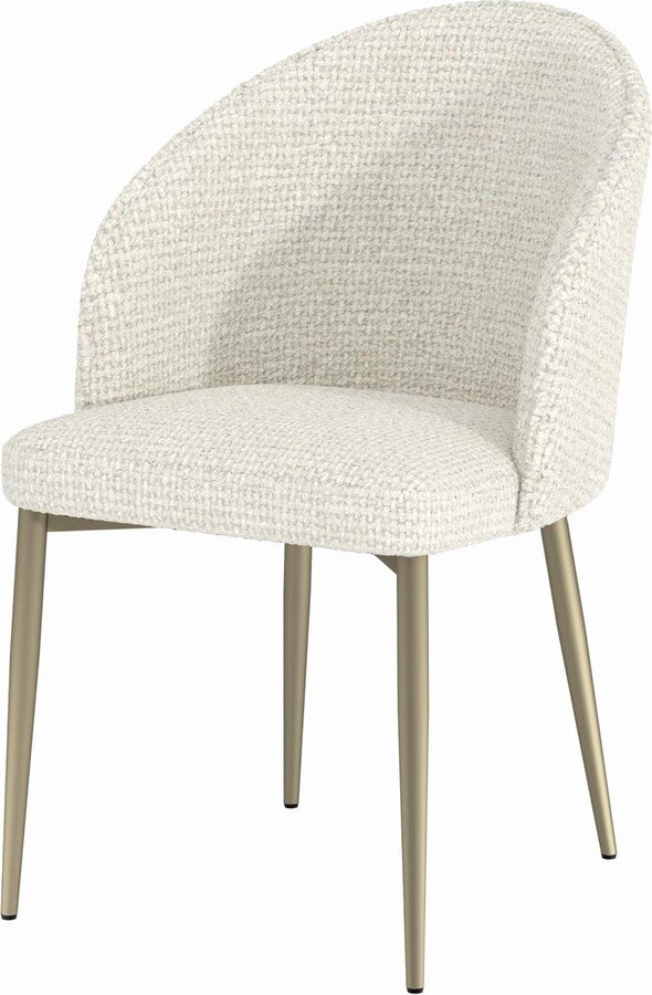 Acme Cora Side Chair (Set-2) in White Fabric