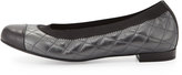Thumbnail for your product : Stuart Weitzman Quiltable Quilted Ballerina Flat, Anthracite