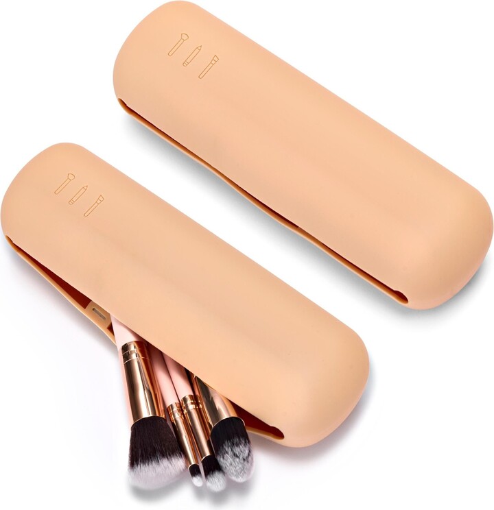 Sorbus 2 Pack Travel Cosmetic Makeup Brush Holder - Portable & Waterproof Silicone Organizer