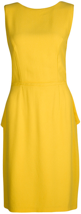 yellow peplum dress