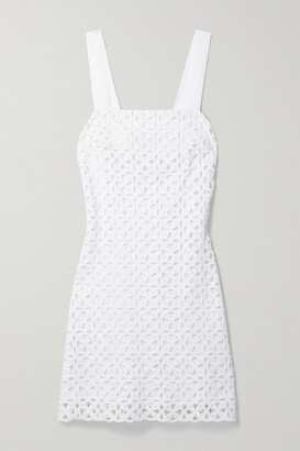 Miguelina Kira Crocheted Cotton Mini Dress - White - x small