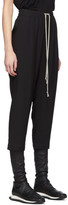 Thumbnail for your product : Rick Owens Black Crepe Cropped Lounge Pants