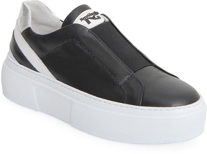 nerogiardini zipper platform sneakers