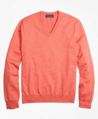 Brooks Brothers Supima Cotton V-Neck Sweater