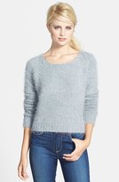 Thumbnail for your product : Gibson Eyelash Yarn Crop Sweater