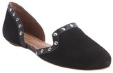 Thumbnail for your product : Corso Como black faux suede embossed leather studded detail slip-on loafers