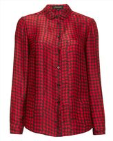 Thumbnail for your product : Jaeger Blurred Dogtooth Blouse