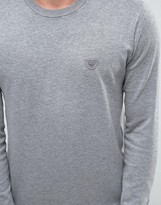 Thumbnail for your product : Armani Jeans Sweater With Crew Neck With Eagle Logo In Gray