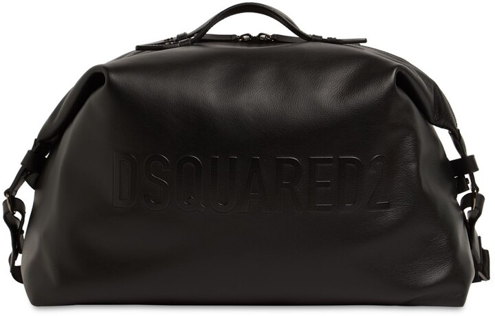 DSQUARED2 Logo Embossed Leather Duffle Bag ShopStyle