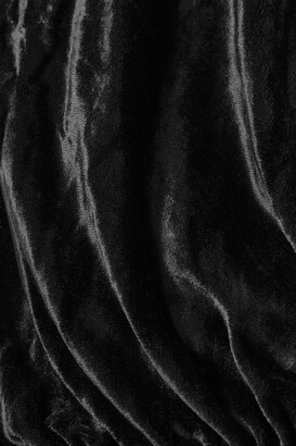 Rick Owens Ophelia One-shoulder Cutout Draped Velvet Mini Dress - Black