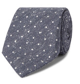 Thumbnail for your product : Canali 8cm Polka-Dot Melange Silk Tie
