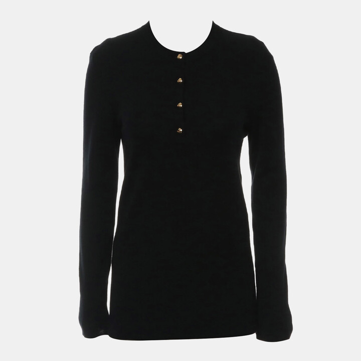 Gucci Half Button Cashmere Top