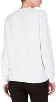 Thumbnail for your product : Kenzo Knit Cotton Crewneck Pullover Sweater, White
