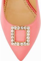 Thumbnail for your product : Charlotte Olympia Eleanor crystal-embellished silk-satin pumps