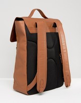Thumbnail for your product : ASOS Leather & Suede Mix Backpack In Tan