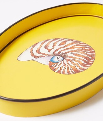 LES OTTOMANS Shell Hand-painted Metal Tray