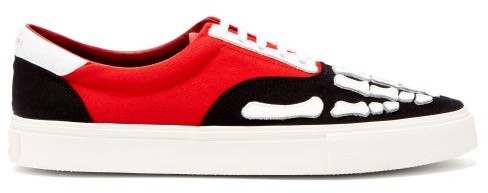 mens red and white trainers