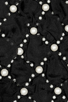 Thumbnail for your product : Alexander McQueen Embellished silk-cady and chiffon top