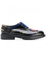 Thumbnail for your product : Dolce & Gabbana Printed Leather Derby Shoes