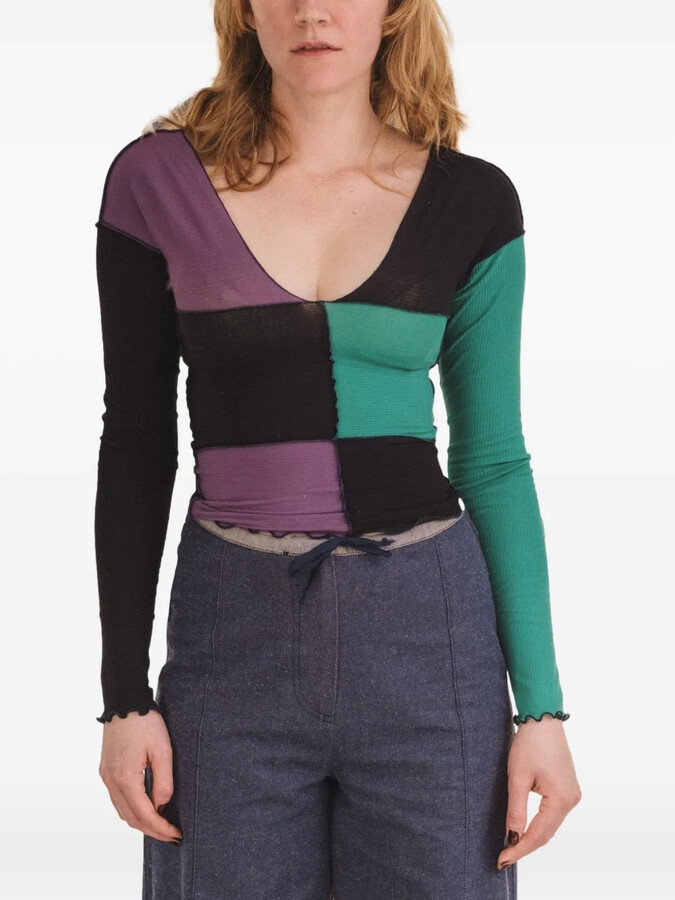 Base Range Long-Sleeve Patchwork Tee