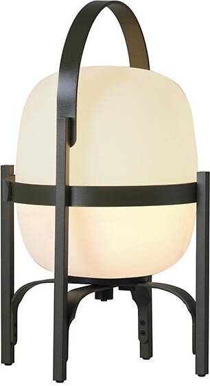 Santa and Cole Cestita Alubat LED Outdoor Table Lamp in Black