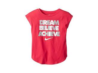 Nike Kids Dream Believe Achieve Short Sleeve Tee (Little Kids)