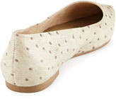 Thumbnail for your product : Seychelles Wellknown Ostrich-Embossed Leather Flat, Light Gray