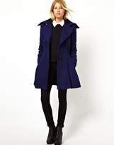 Thumbnail for your product : ASOS COLLECTION Skater Coat With Rib Collar