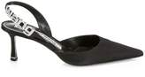 Thumbnail for your product : Alexander Wang Grace Embellished Satin Slingback Pumps