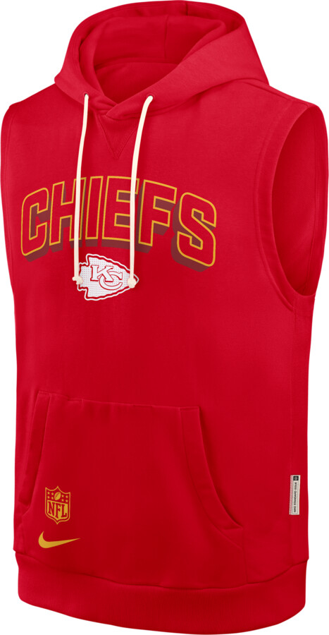 Kansas City Chiefs Sideline Nike Men's Dri-FIT NFL Sleeveless Pullover Hoodie in Red | 03B465N7G-B27
