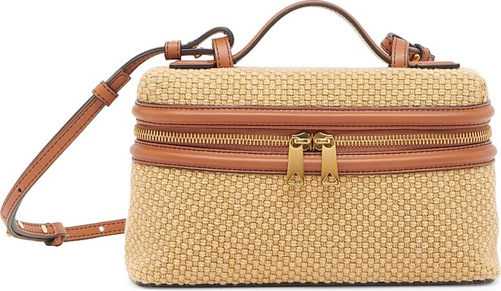 Bottega Veneta Women's Bang Bang Jute & Leather Vanity Bag - Cane Sugar