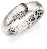 Thumbnail for your product : John Hardy Black Sapphire & Sterling Silver Hammered Wrap Bangle Bracelet