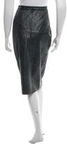 Thumbnail for your product : Roberto Cavalli Embossed Leather Skirt
