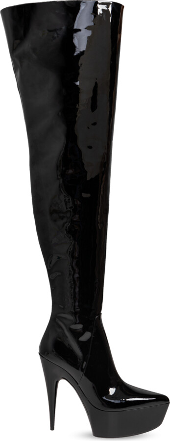 【BALENCIAGA】WADERS 110MM OVER-THE-KNEE ブーツ BALENCIAGA - 110mm Waders Leather Boots Balenciaga