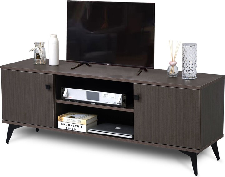 IGEMAN TV Television Stands with Wood Storage TV Console Table