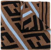 Thumbnail for your product : Fendi Kids Zucca intarsia-knit scarf
