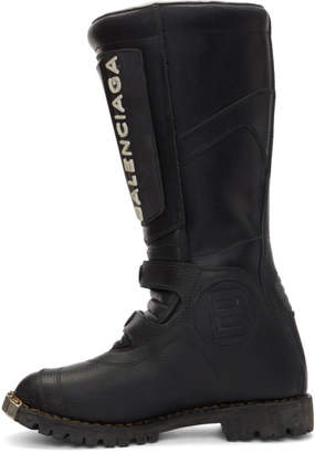 Balenciaga Black High Moto Boots