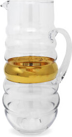 Brayden Studio Caelin Glass Pitcher with Linear Design